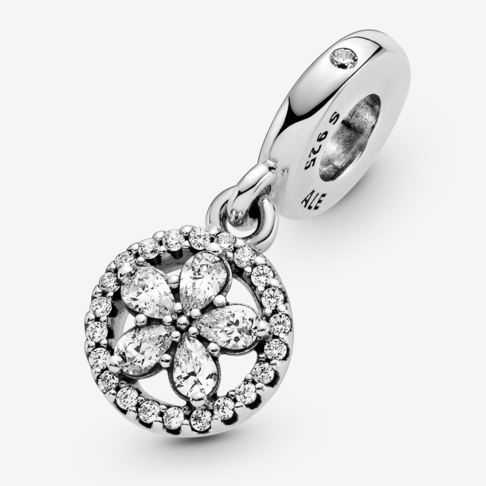 Pandora Sparkling Snowflake Circle Dangle Charm - image 2
